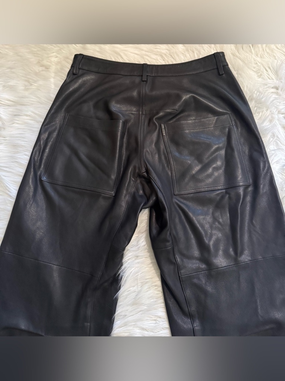 Nili Lotan Shon Leather Pants Black Size 8 - Picture 8 of 8